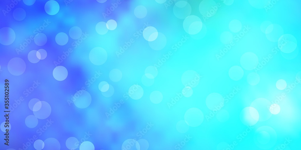 Light Blue, Green vector texture with disks. Modern abstract illustration with colorful circle shapes. Design for your commercials. Light Blue, Green vector texture with disks. Modern abstract illustration with colorful circle shapes. Design for your commercials.