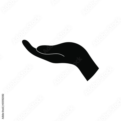 hand on white background