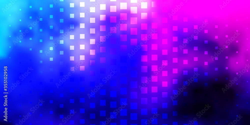 Dark Pink, Blue vector template in rectangles. Abstract gradient illustration with colorful rectangles. Pattern for commercials, ads.