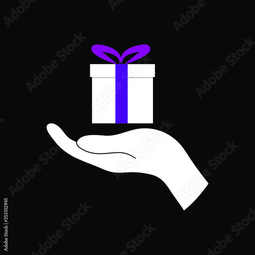 hand with gift box