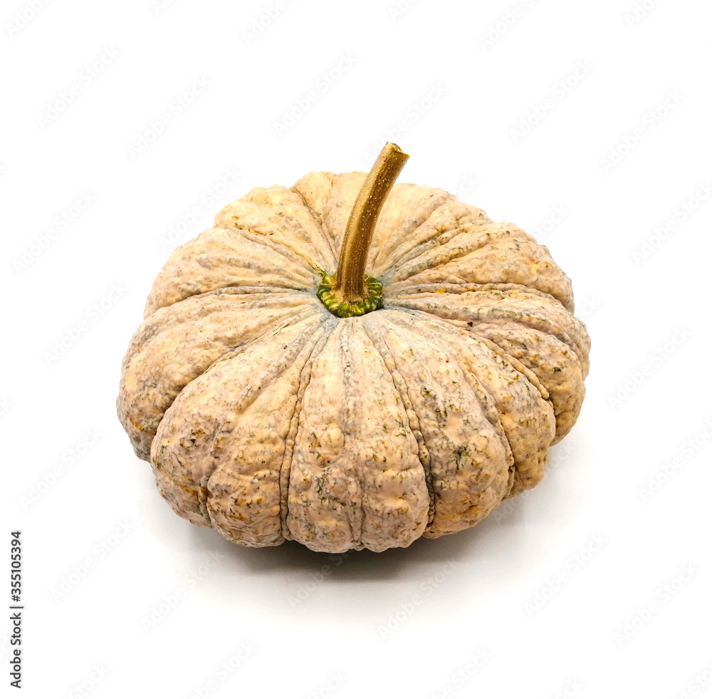 Fresh brown pumpkin isolated on white background Fresh brown pumpkin isolated on white background