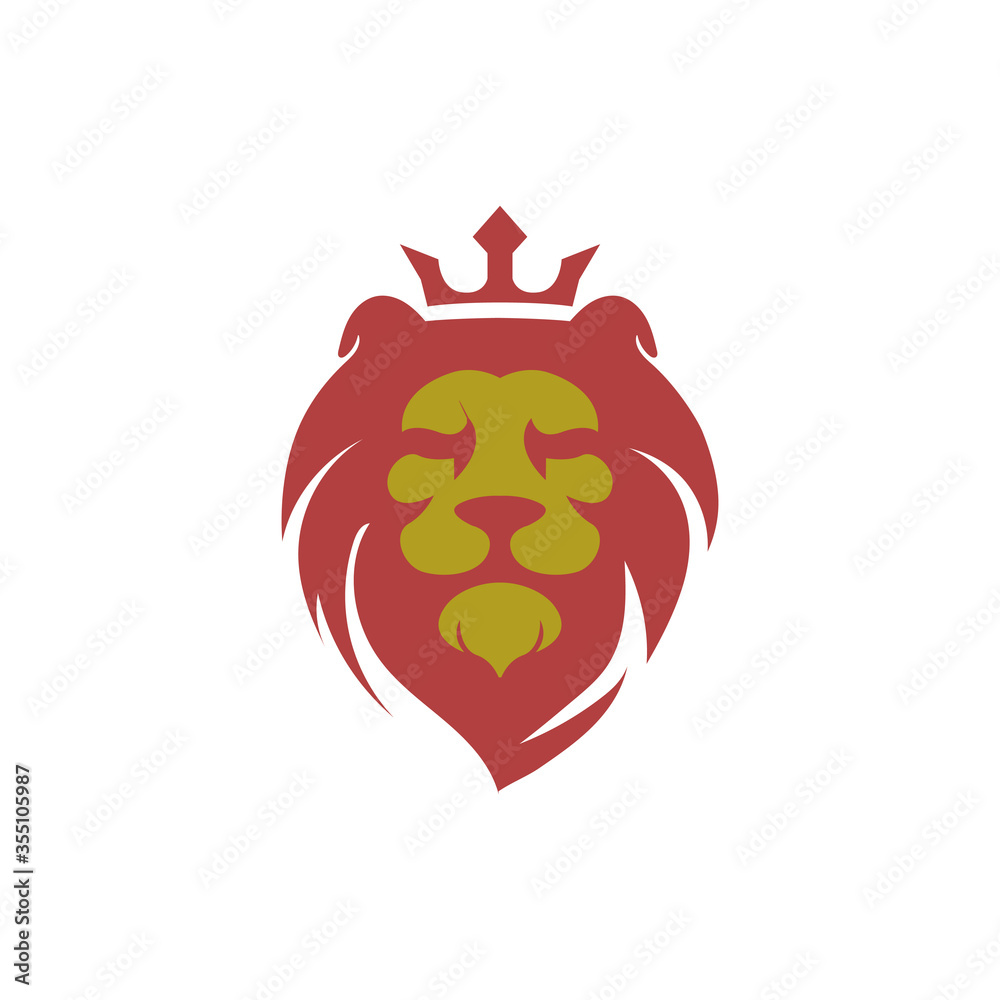Fototapeta premium Lion king vector logo template - Eps 10