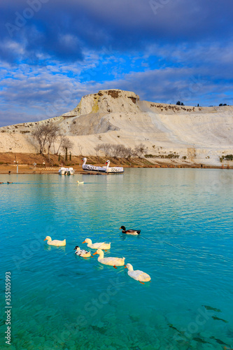 Lake at Pamukkale, Denizli, Turkey.