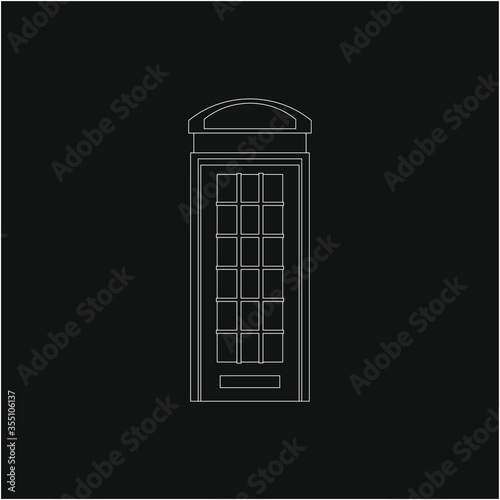 London phone booth in England. illustration for web and mobile design.