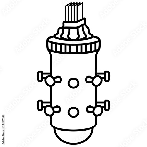 small modular reactor vector icon in outlines 