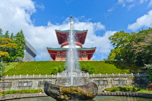 Great Pagoda of Peace in Naritasan Shinshoji Temple, Chiba, Japan. photo