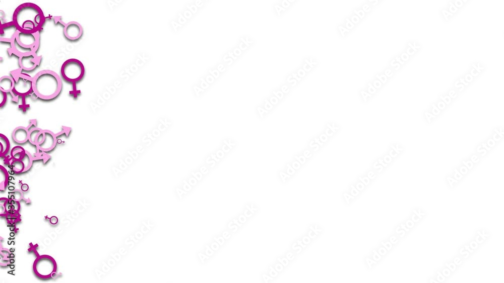 Tansgender gender equality icon in and out animation Tansgender gender equality icon in and out animation