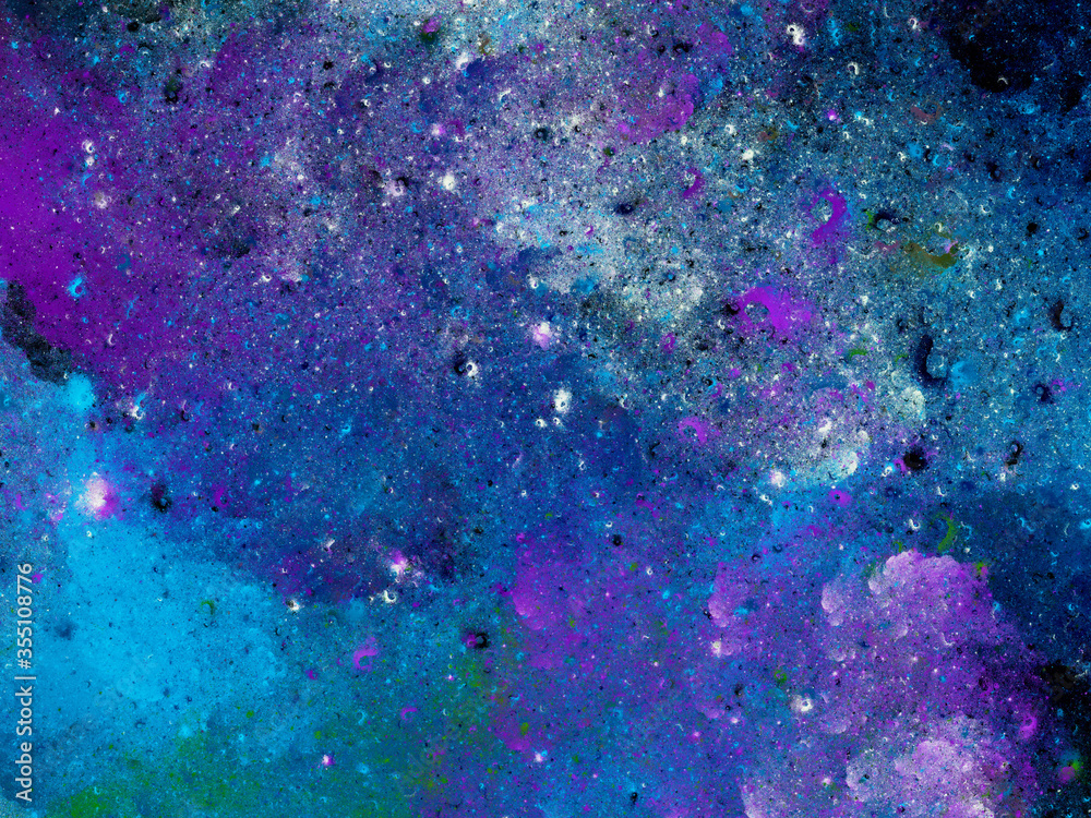 blue abstract fractal background 3d rendering illustration