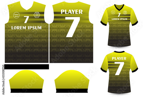 jersey sport patten for football and futsal with ethnic design
