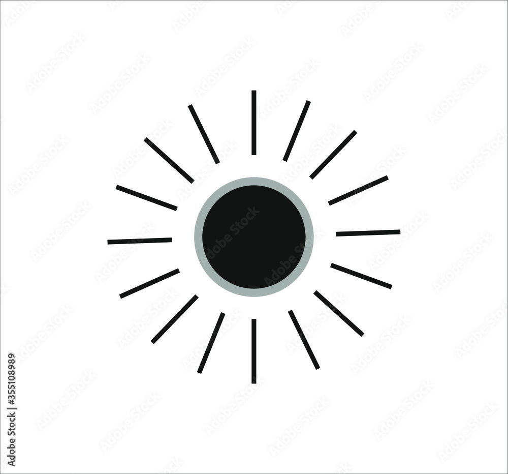 sun icon. illustration for web and mobile design.