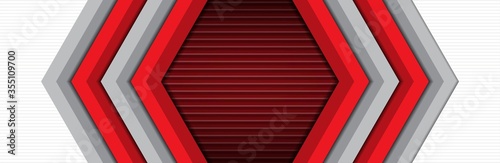luxury and modern of red grey arrow direction isolated background