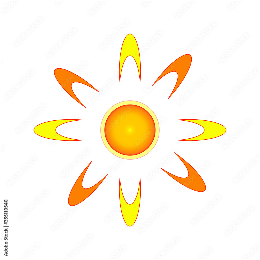 Naklejka premium sun icon. illustration for web and mobile design.