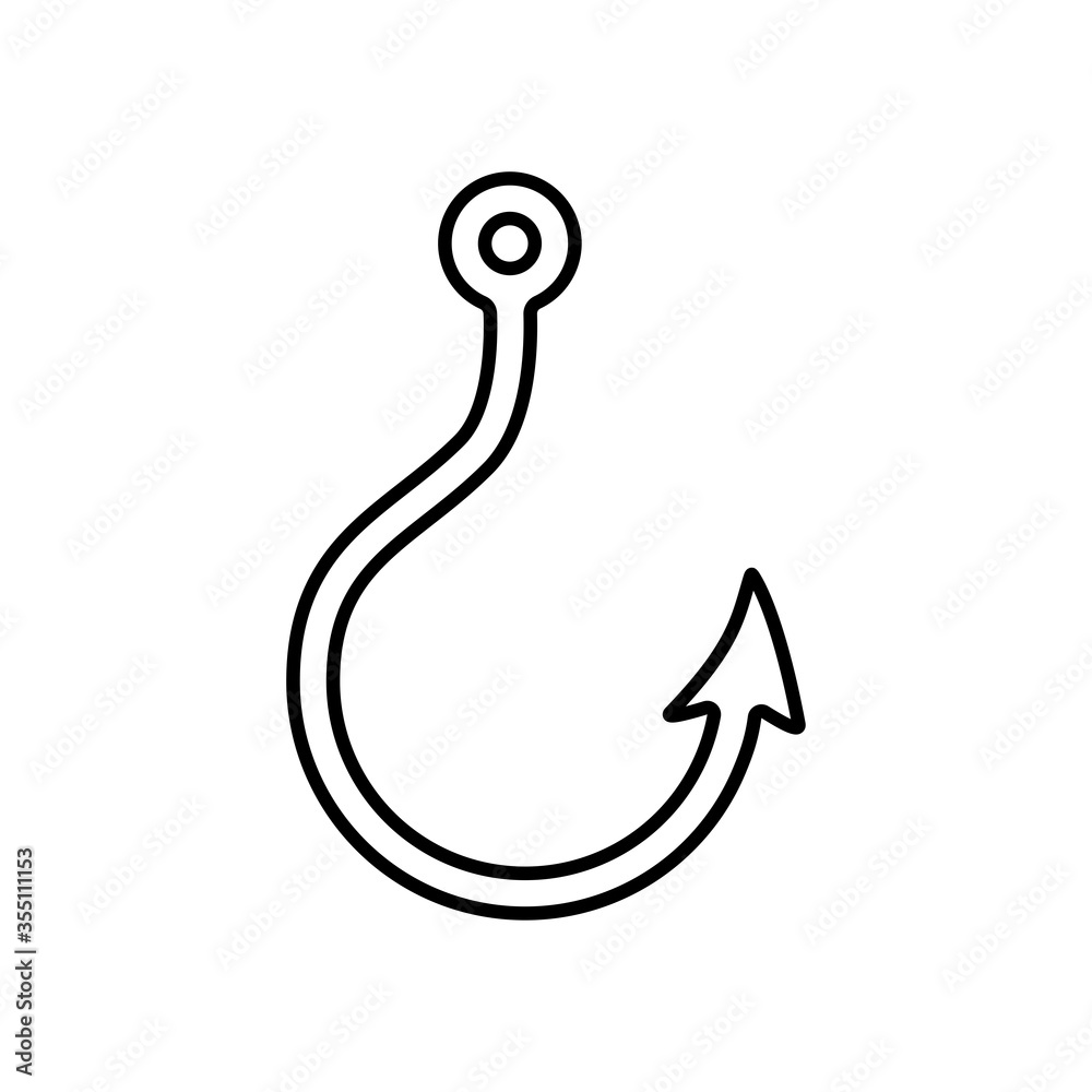 Fototapeta premium Fishing hook icon