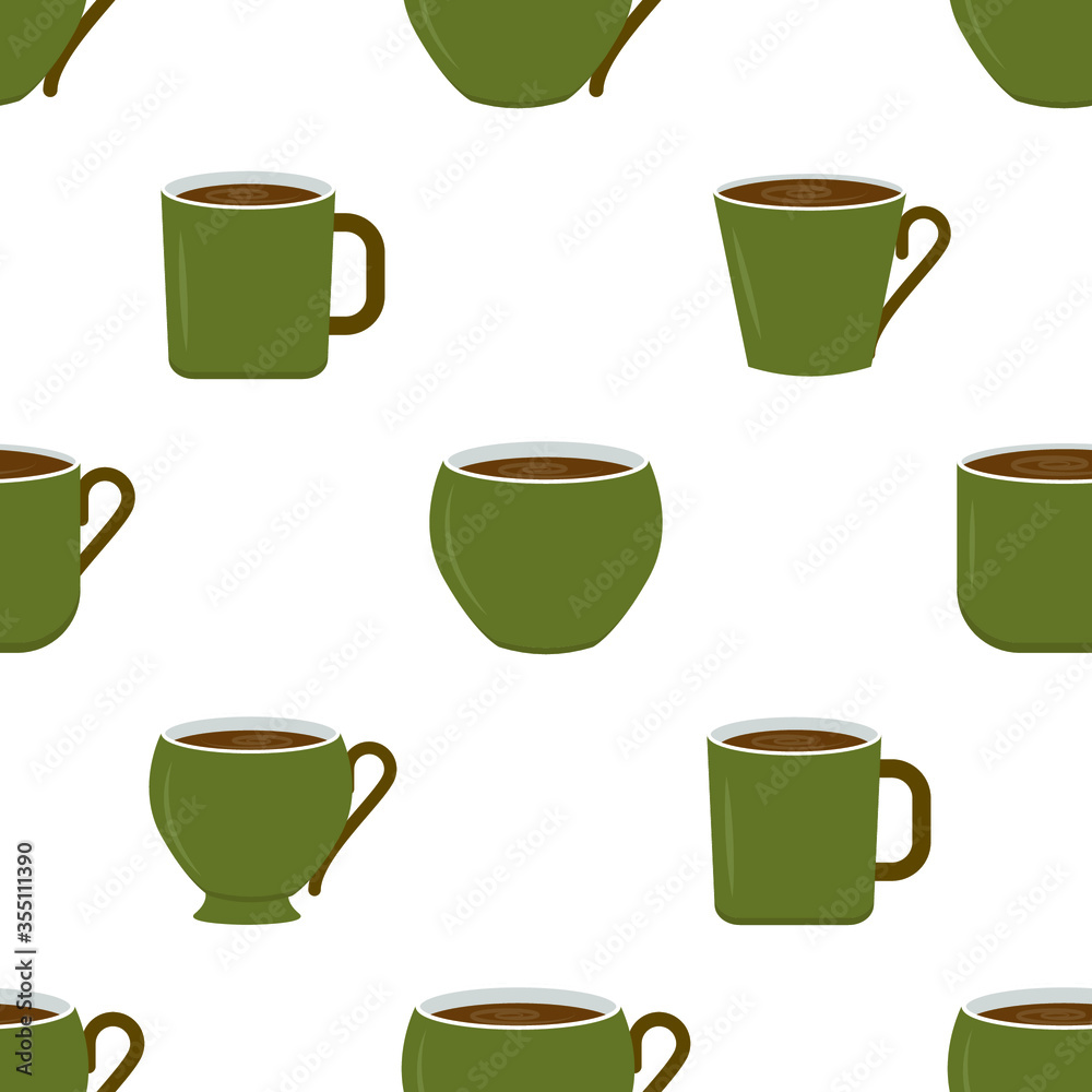 Obraz premium seamless pattern with coffee cups