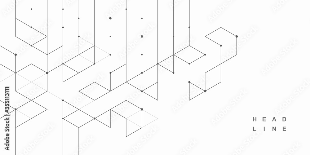 Abstract geometric technological background. Vector creative design.