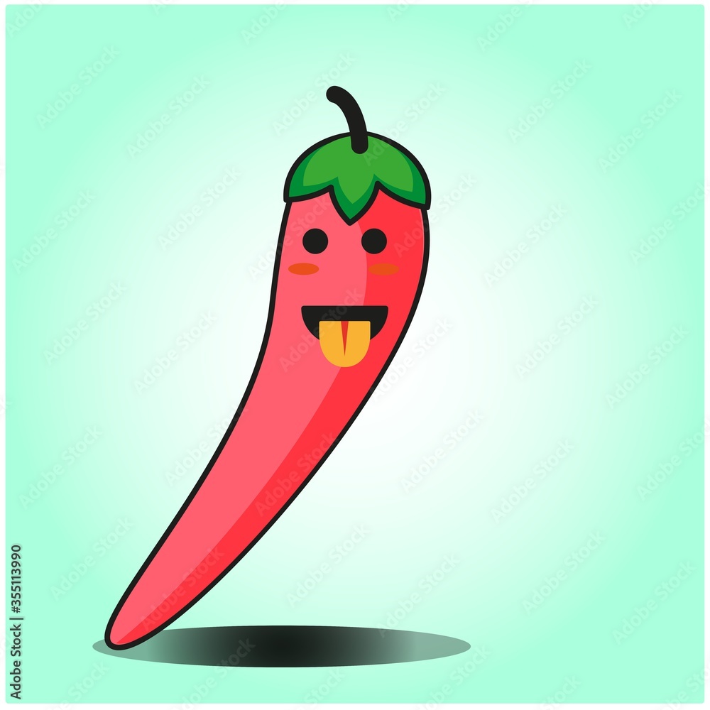 Cute Mexican Chili vegetables emoticon cartoon mascot character design Cute Mexican Chili vegetables emoticon cartoon mascot character design