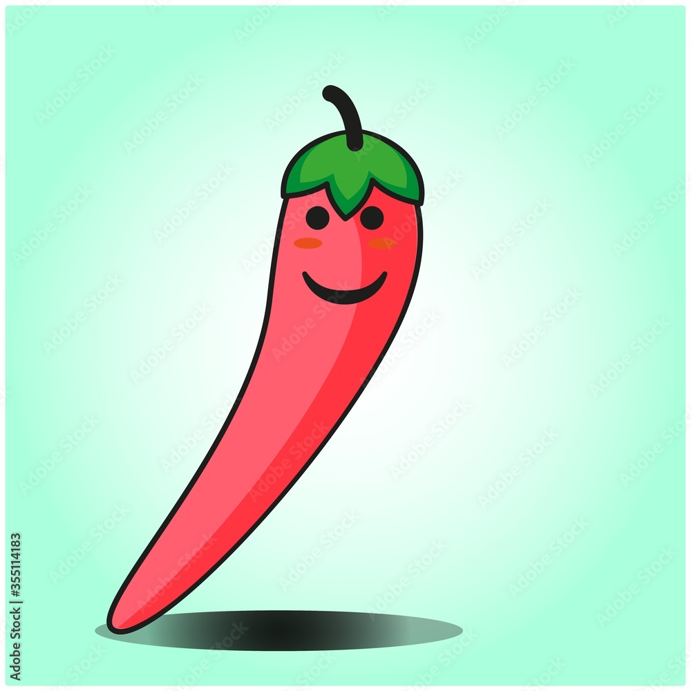 Cute Mexican Chili vegetables emoticon cartoon mascot character design Cute Mexican Chili vegetables emoticon cartoon mascot character design