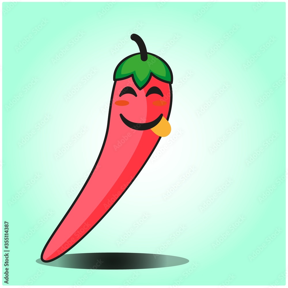 Cute Mexican Chili vegetables emoticon cartoon mascot character design Cute Mexican Chili vegetables emoticon cartoon mascot character design