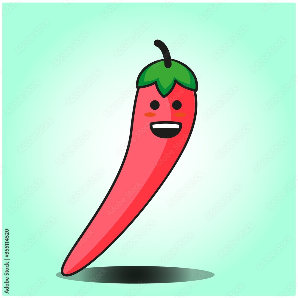 Cute Mexican Chili vegetables emoticon cartoon mascot character design Cute Mexican Chili vegetables emoticon cartoon mascot character design