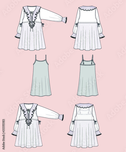 vector illustration of a fashion dress