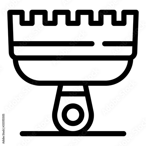 Putty knife icon. Outline putty knife vector icon for web design isolated on white background