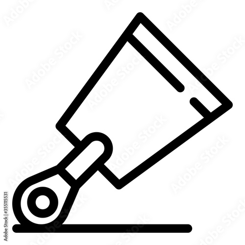 Spatula putty knife icon. Outline spatula putty knife vector icon for web design isolated on white background