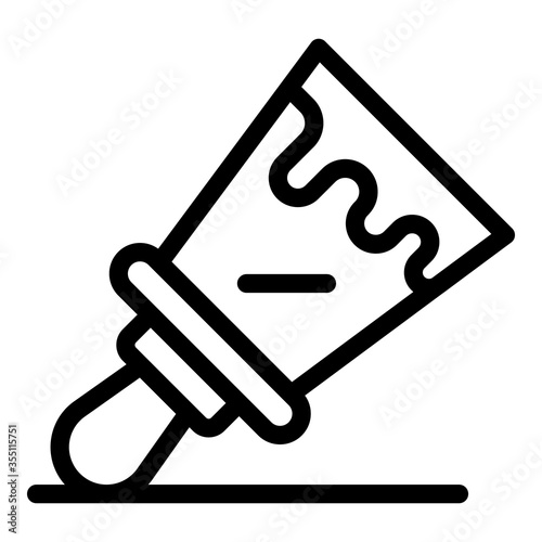 Build putty knife icon. Outline build putty knife vector icon for web design isolated on white background