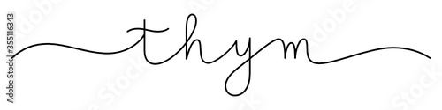 Calligraphie vecteur noir THYM