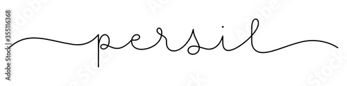 Calligraphie vecteur noir PERSIL