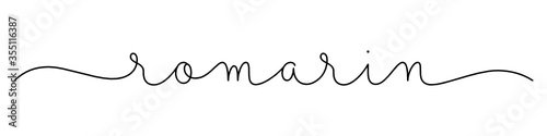 Calligraphie vecteur noir ROMARIN