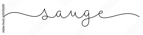 Calligraphie vecteur noir SAUGE
