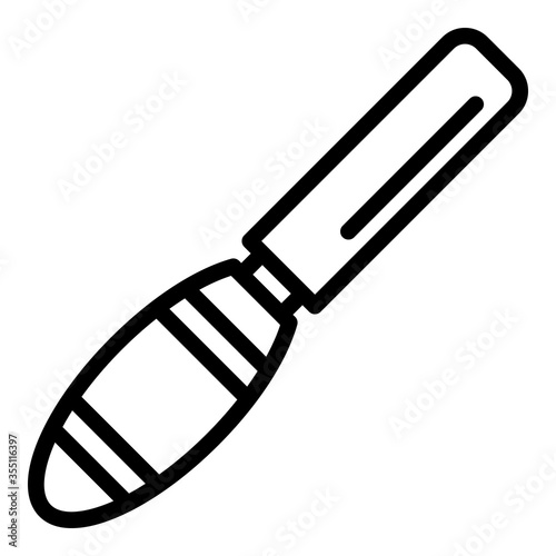 Carpentry chisel icon. Outline carpentry chisel vector icon for web design isolated on white background
