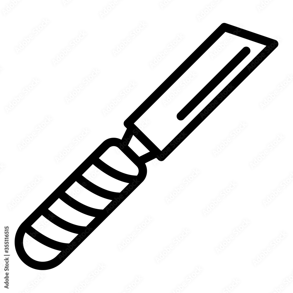 Steel chisel icon. Outline steel chisel vector icon for web design isolated on white background Steel chisel icon. Outline steel chisel vector icon for web design isolated on white background