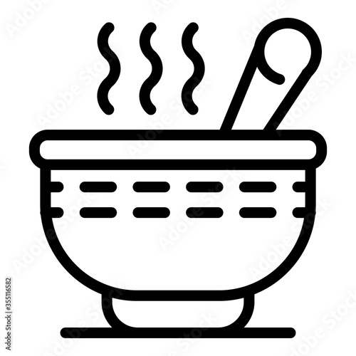 Hot cereal flakes icon. Outline hot cereal flakes vector icon for web design isolated on white background