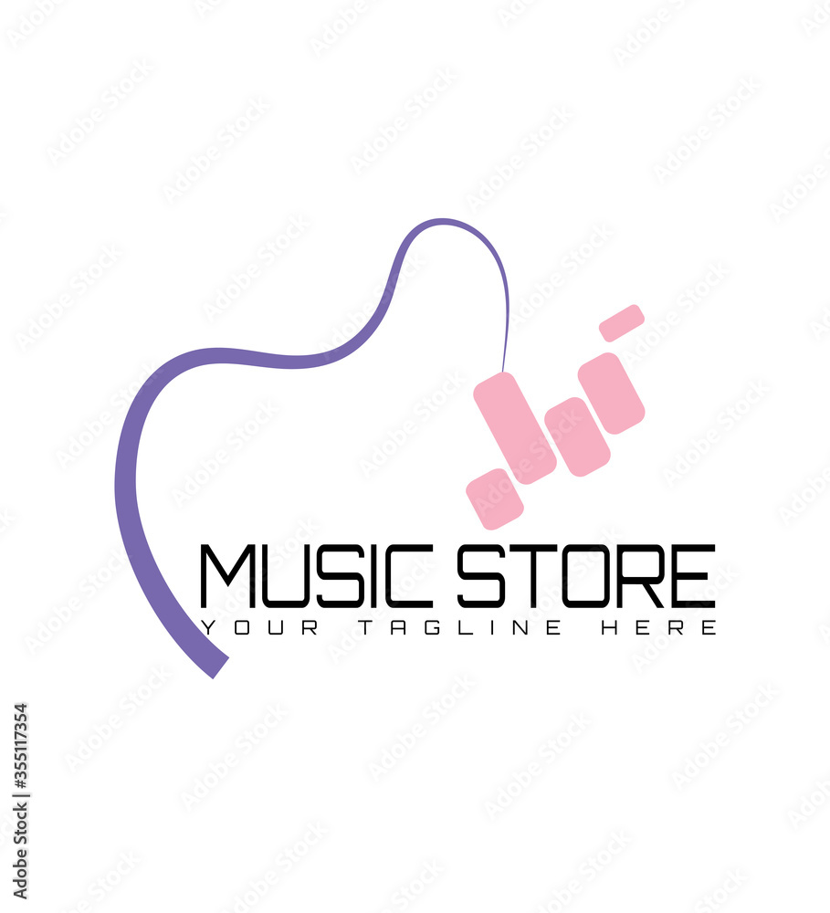 music store logo template music store logo template