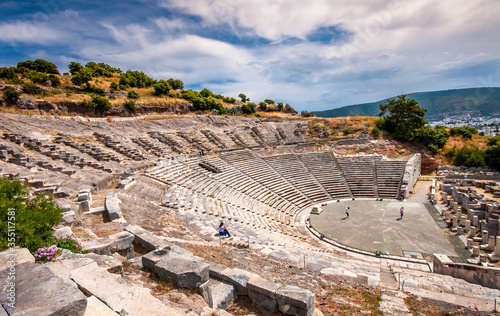 The theater of ancient Halicarnassus in Bodrum, Turkey