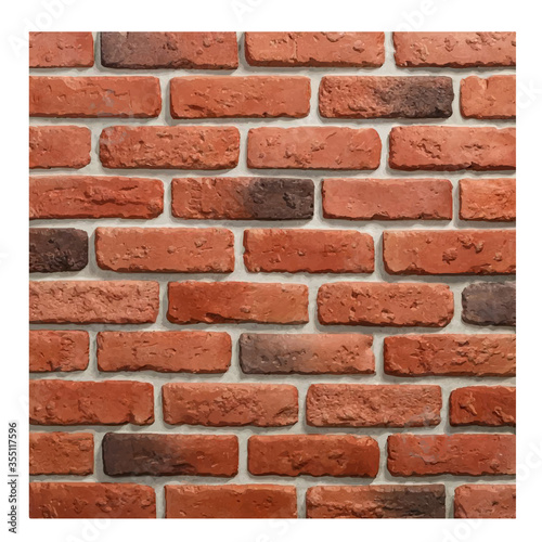 Red brick wall background,texture pattern. Vector illustration eps 10