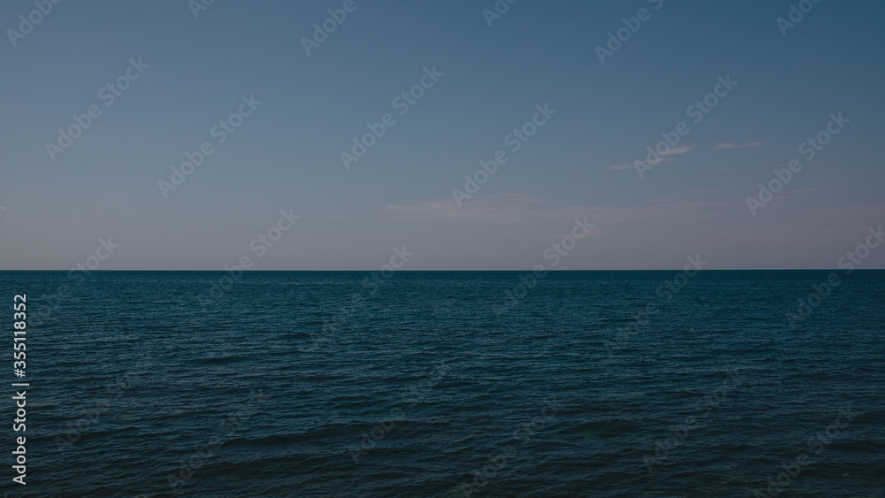 view from the shore of the black sea