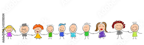 bambini per mano, girotondo, scuola,