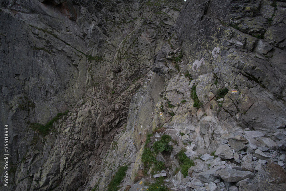 High stone peaks of Tatra mountains.