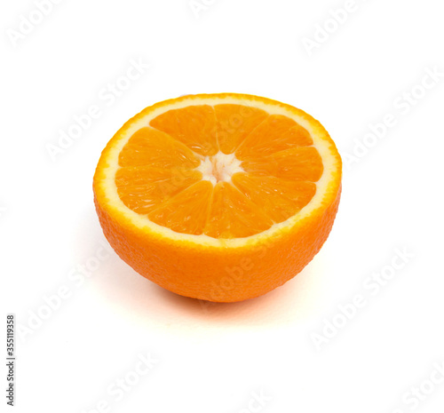 Orange fruit isolated on white background,Valencia Orange, With clipping path