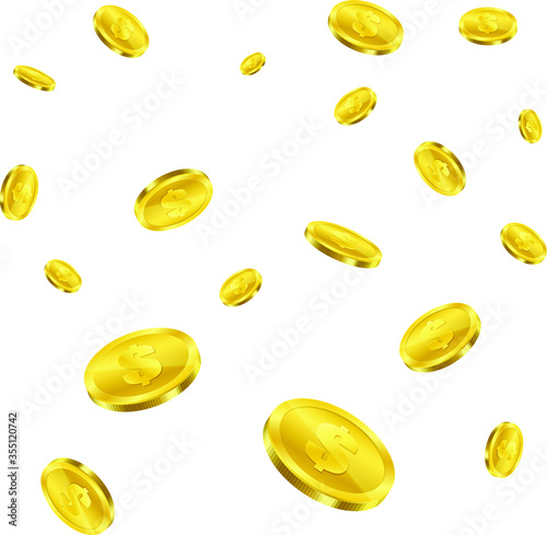beautiful set of gold coins for the casino
