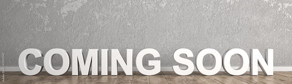 Coming soon Schriftzug für Homepage 