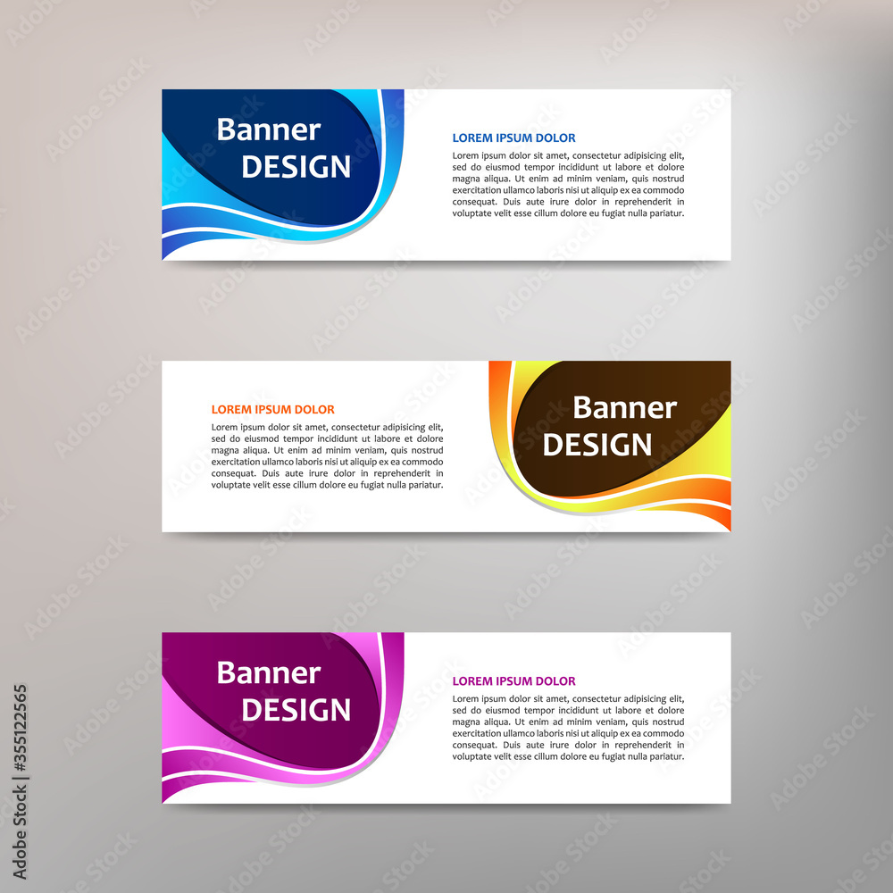 Vector illustration colorful abstract design banner template