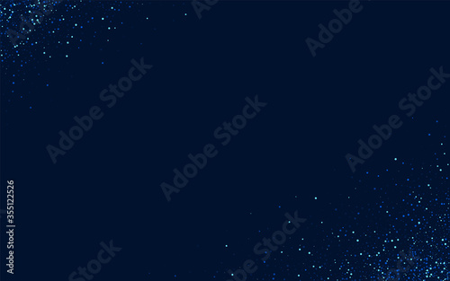 Blue Falling Graphic Star Illustration. Dark 