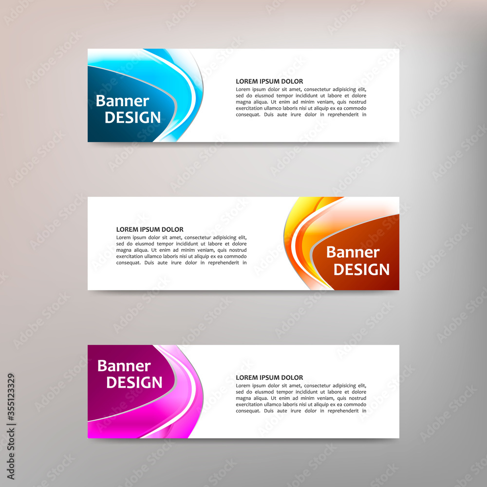 Vector illustration colorful abstract design banner template