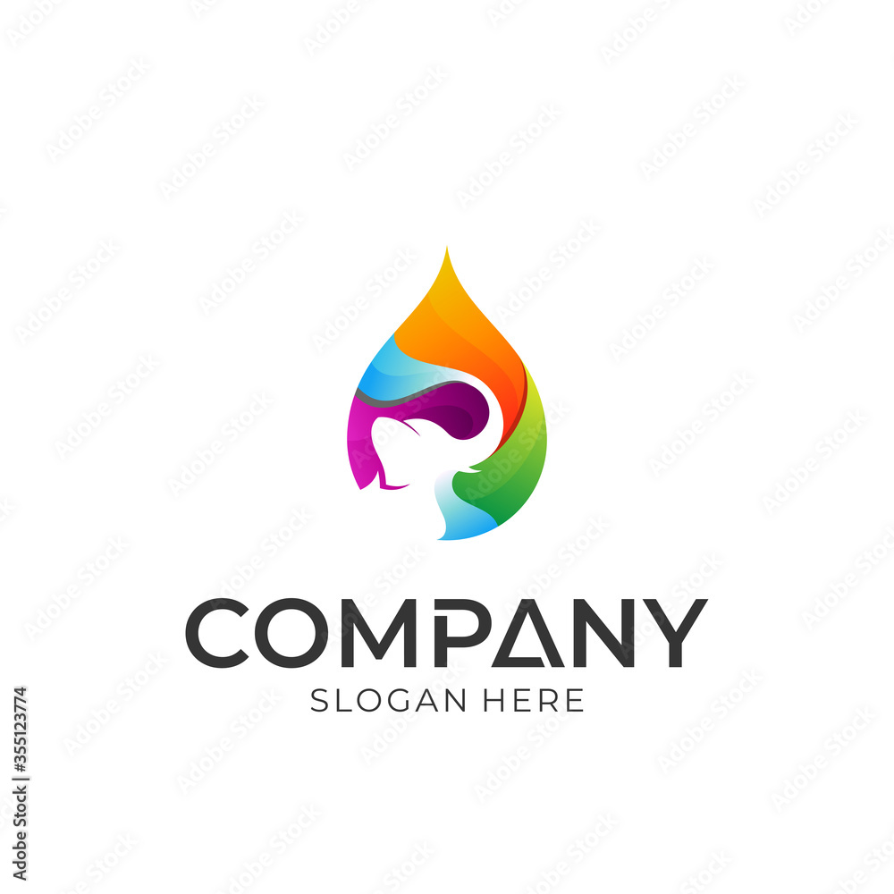 Water drop with elephant inside creative logo design Water drop with elephant inside creative logo design
