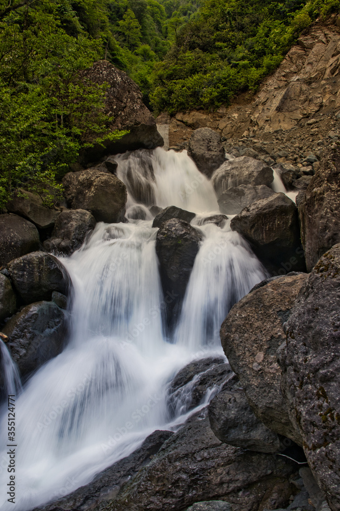 Fototapeta premium Ghunji Waterfalls in Samegrelo Planned National Park, Georgia.