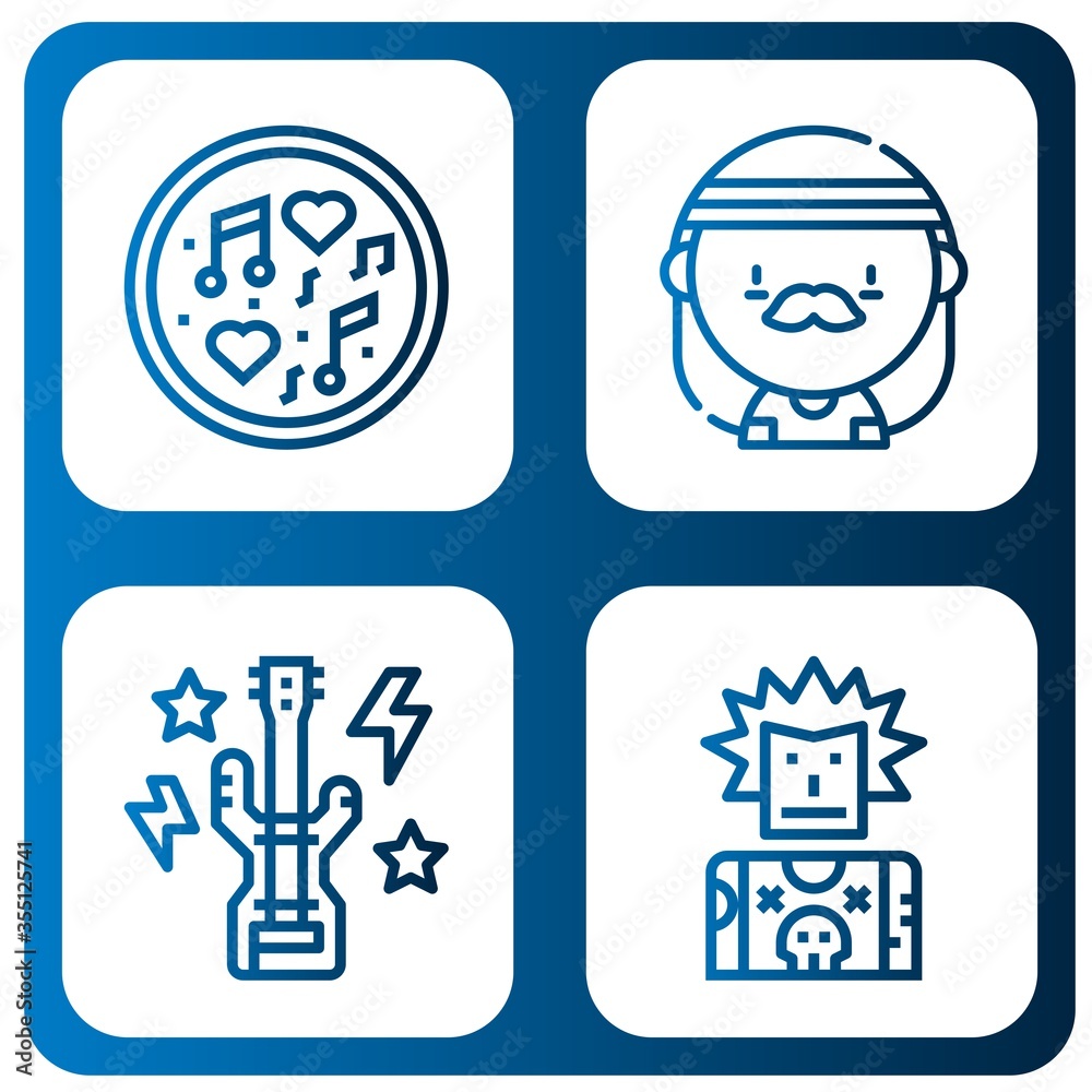 Set of guitar icons