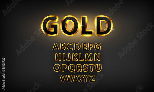 Golden font pattern text Vip Casino Сhips with Illustration. Set shapes composition. classic style golden logo poster Invitation. vector illustration